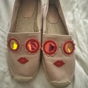 Kate Spade Beige and Red Espadrilles EUC!